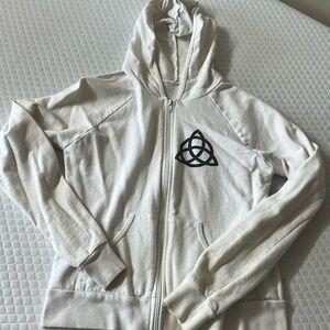 celtic knot zip up sweater